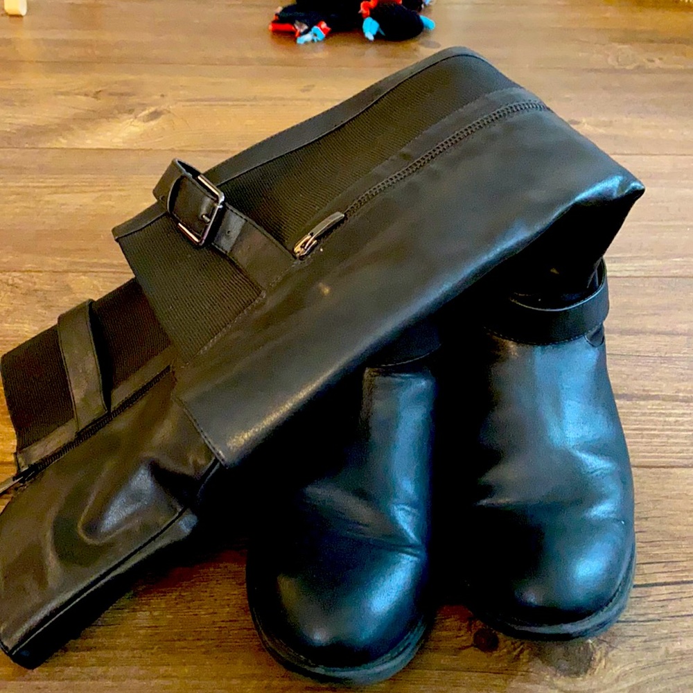 Knee-high black boots